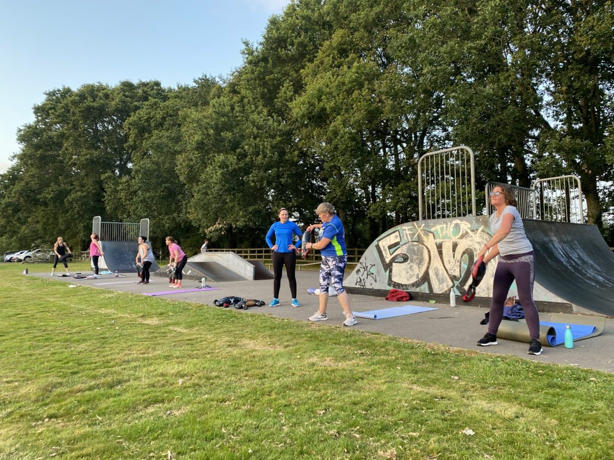 Fitness session at North Baddesley Recreation Ground